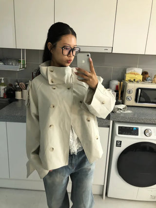 (2 colors) Trench Jacket