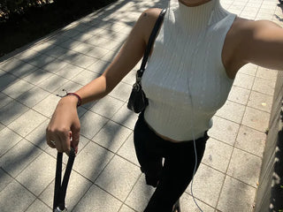 [3 colors] Knit Sleeveless Top