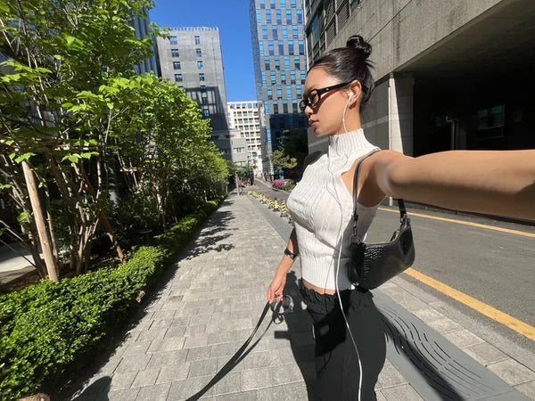 [3 colors] Knit Sleeveless Top