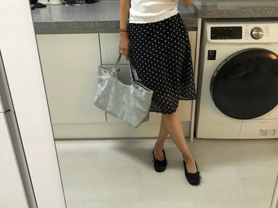 [2 colors] Lyky Midi Skirt