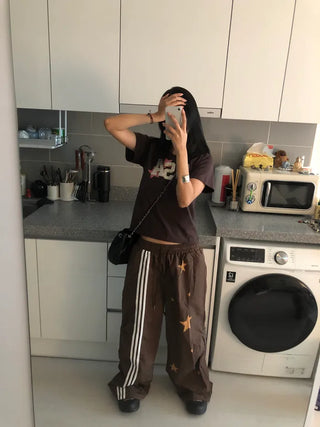 [2 colors] Star Track Pants