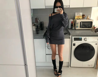 [3 colors] Slate Off-Dress