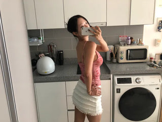 [2 colors] Snow Fringe Mini Skirt