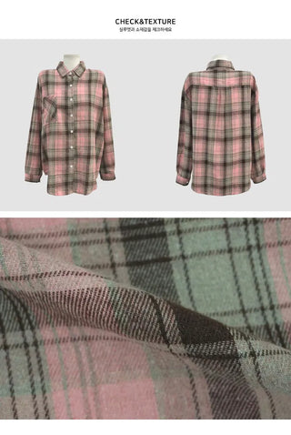 Strawberry Check Pink Shirt - 1 color