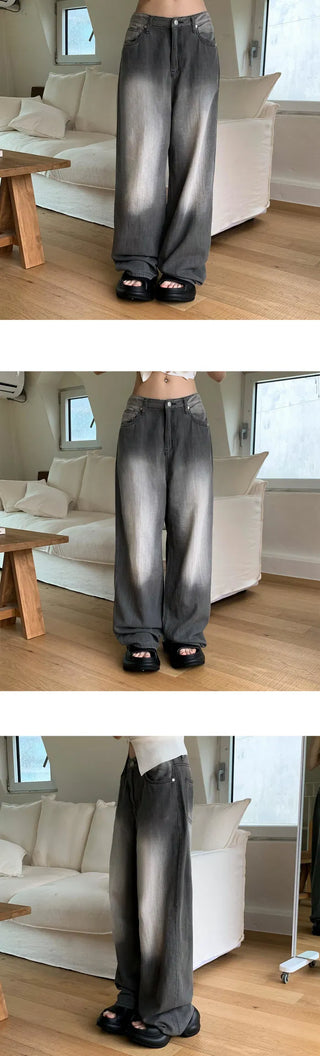 Cool summer denim ash brown Faded summer denim wide pt