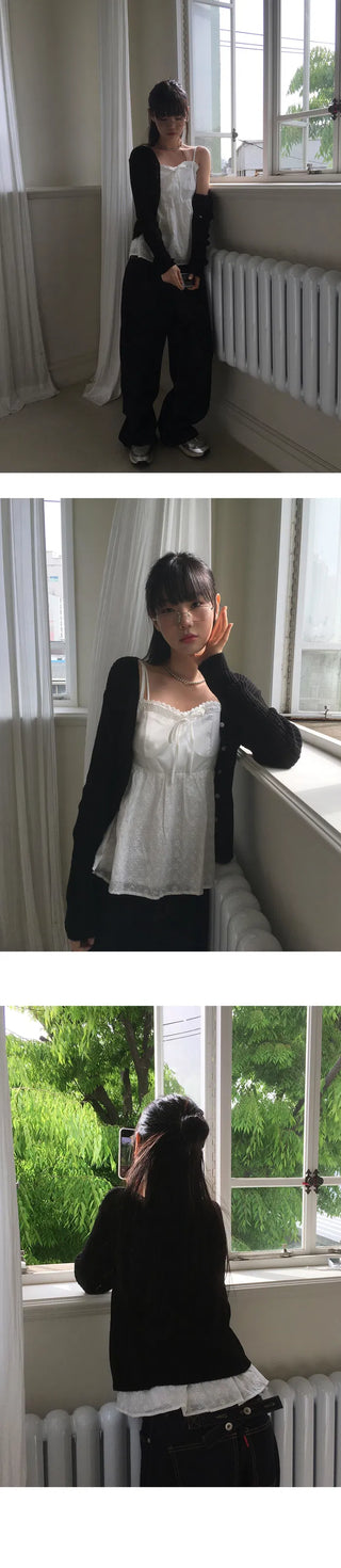 Powder Summer Boucle Daily Ribbed Cardigan - 5 Colors