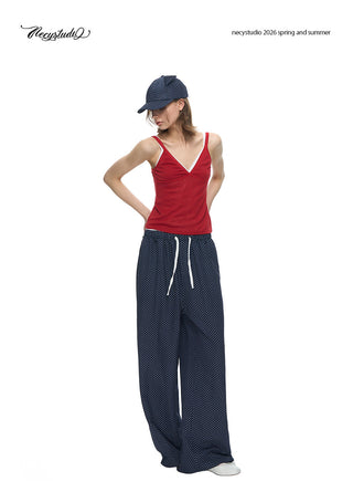[NECY] Mini Dot Allover Print Wide Pants (2color)