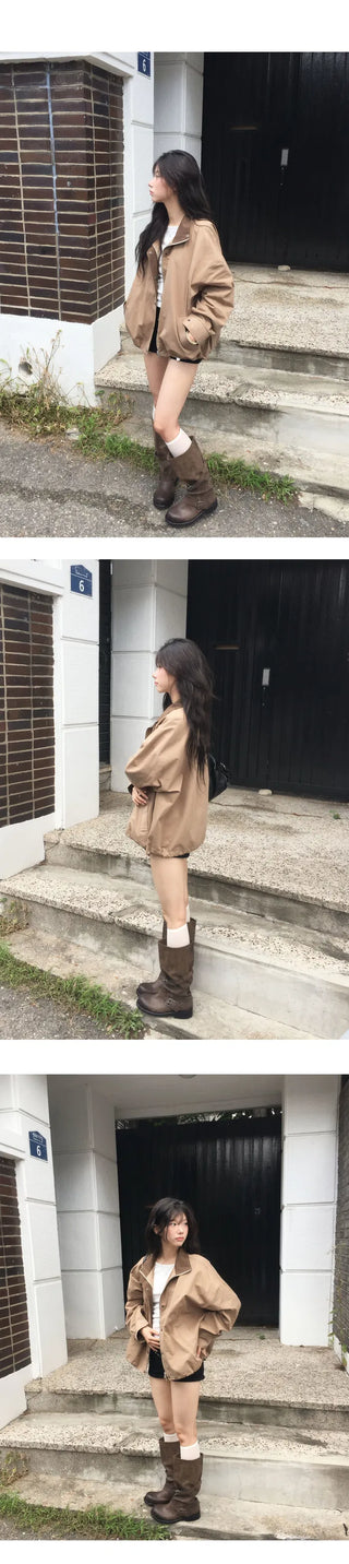 Unknown Two-Color Half-Fit Two-Way Night Jacket - 2color