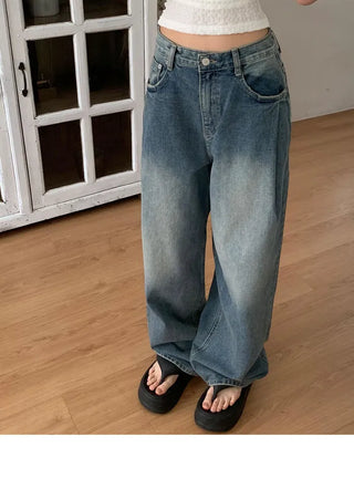 Vintage Weather Pintuck Faded Balloon Denim PT