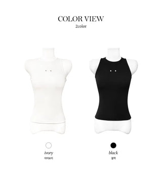 Jui Eyelet Sleeveless - 2color