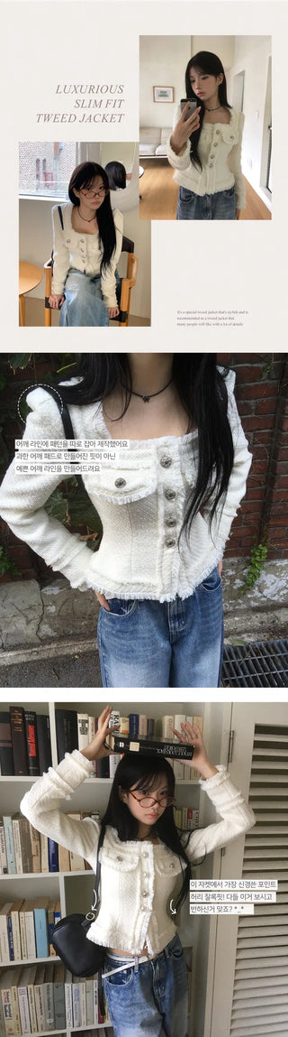 *Caution against copy products MADE Line Tweed Coat Jacket - 2 colors