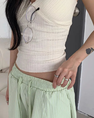 Wide striped pants