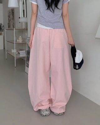 Wide striped pants