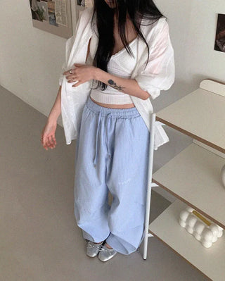 Wide striped pants
