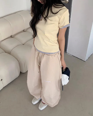Wide striped pants