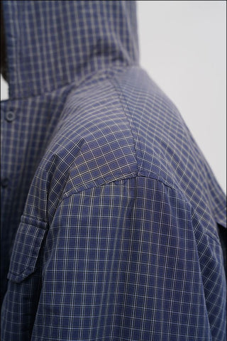 [MASONPRINCE] Plaid Wool Fleece Hooded Jacket