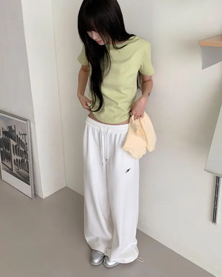 [7 colors] Basic Cotton Spandex Short-Sleeve T-Shirt
