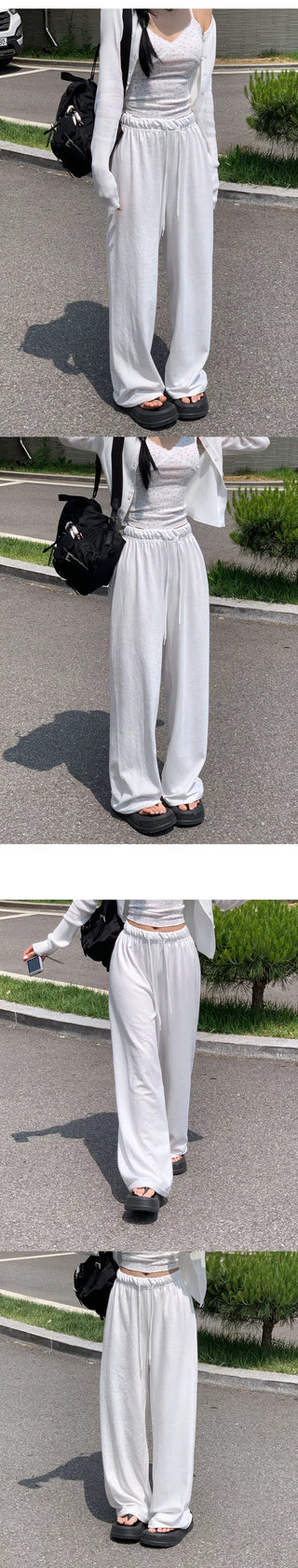 Semi-wide long training pants with added Fleece-lined in 12 colors