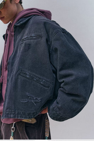 [Monterest] Washed Distressed Work Jacket