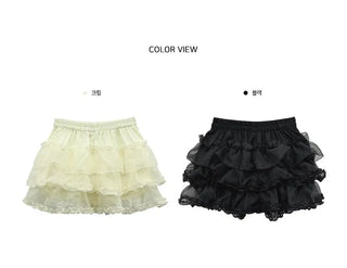 Cancan Frill Pants Skirt - 2 colors