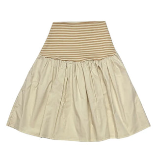[3 colors] Striped skirt