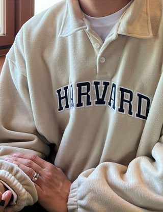 Harvard Fleece Collared Sweatshirt (3 colors)