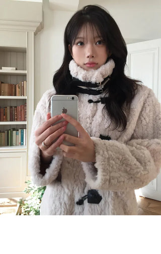 Rumi Fur Buckle Year-End Outerwear - 2 Colors