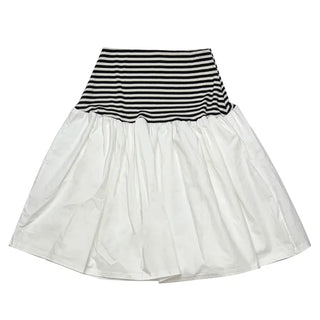 [3 colors] Striped skirt