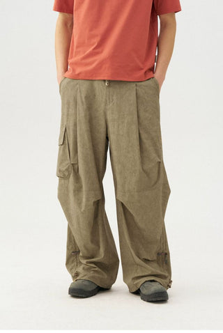 [Monterest] Washed Pleated Parachute Pants