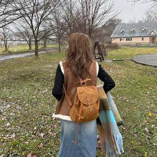 Suede backpack