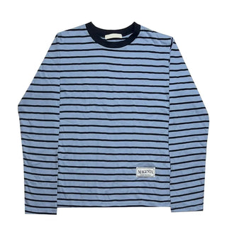 (4 colors) Striped Round T-shirt