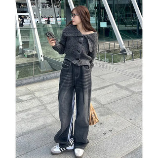 Toggle Button Turtleneck Cardigan