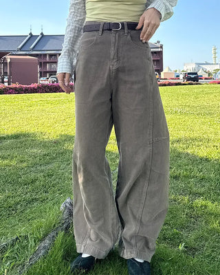 Wide-leg collar pants