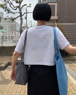 Basic semi-cropped T-shirt
