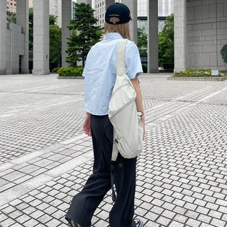 Plain cropped short-sleeved shirt