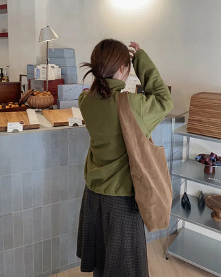 Checked pleated skirt