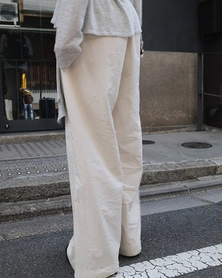 Two-pleat cotton pants