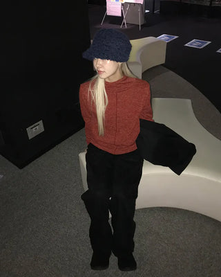 Basic straight cotton pants