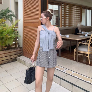 Cardigan & Sleeveless Set