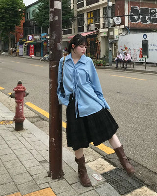 Faux Leather Mid-Calf Engineer Boots