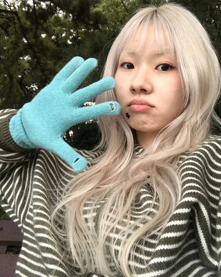 Label Point Long Gloves
