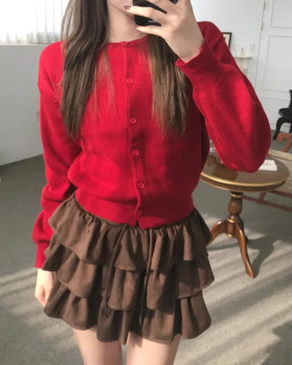 [WOOL50%]ROUNDBLENDKNITCARDIGAN(7color)