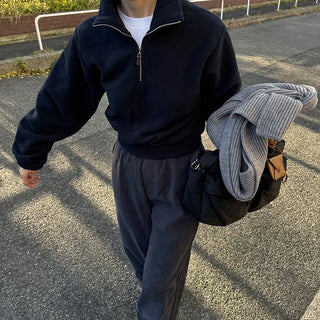 Ribbed wide brushed pants
