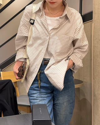 Oversized check shirt