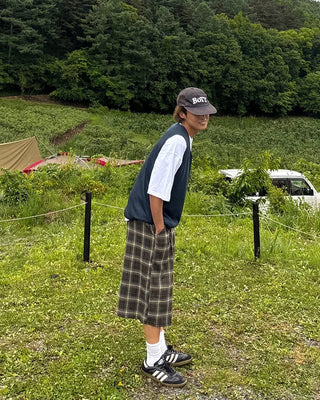 Checked Bermuda Pants