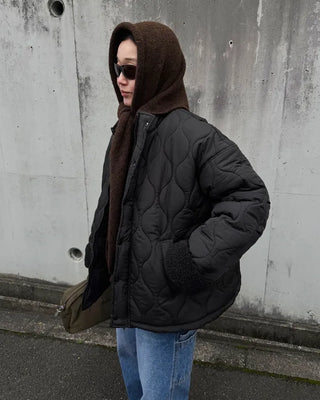 Wave quilted jacket