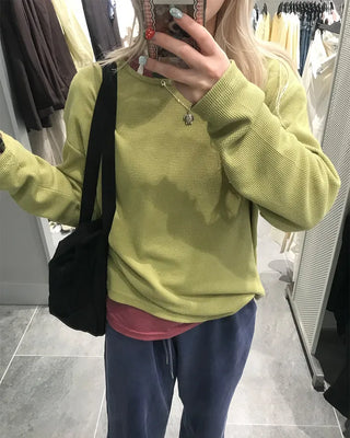 Waffle Crop Long Sleeve