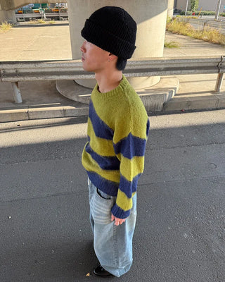 Bordered soft knit