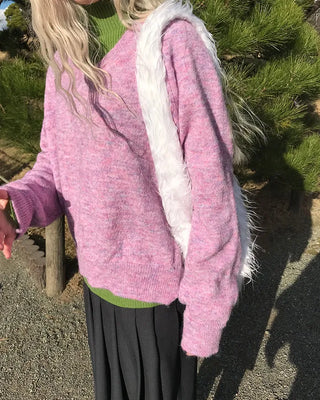 V-neck oversized knit