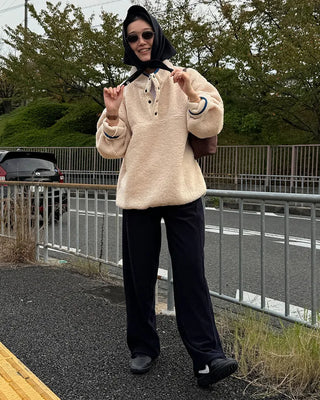 Warm Button Fleece Anorak